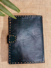Load image into Gallery viewer, The India Craft House Jawaja Handmade Leather Diary with Button Closure - Deep Green