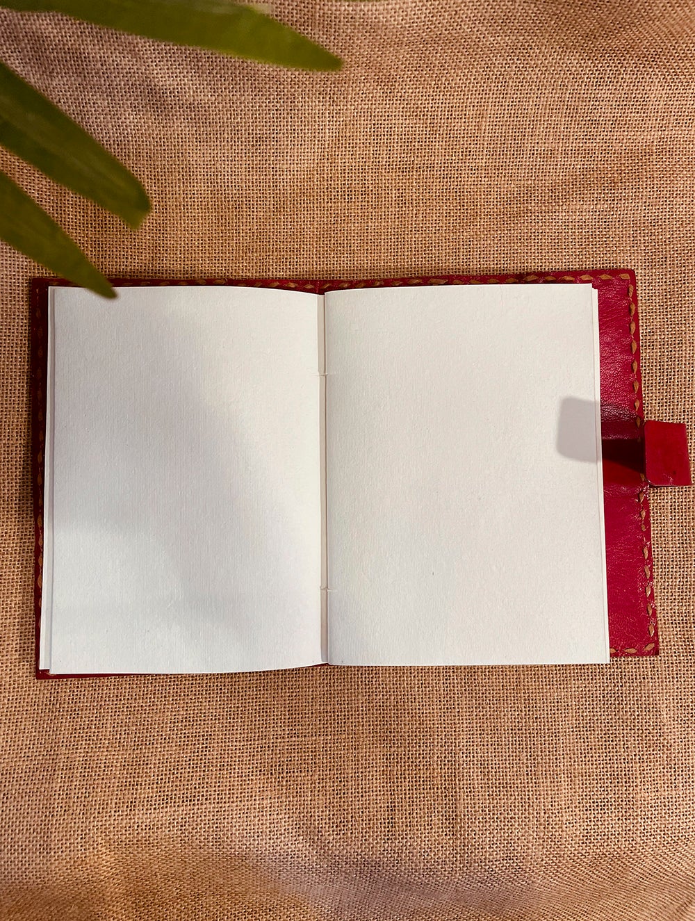 Load image into Gallery viewer, The India Craft House Jawaja Handmade Leather Diary with Button Closure - Red