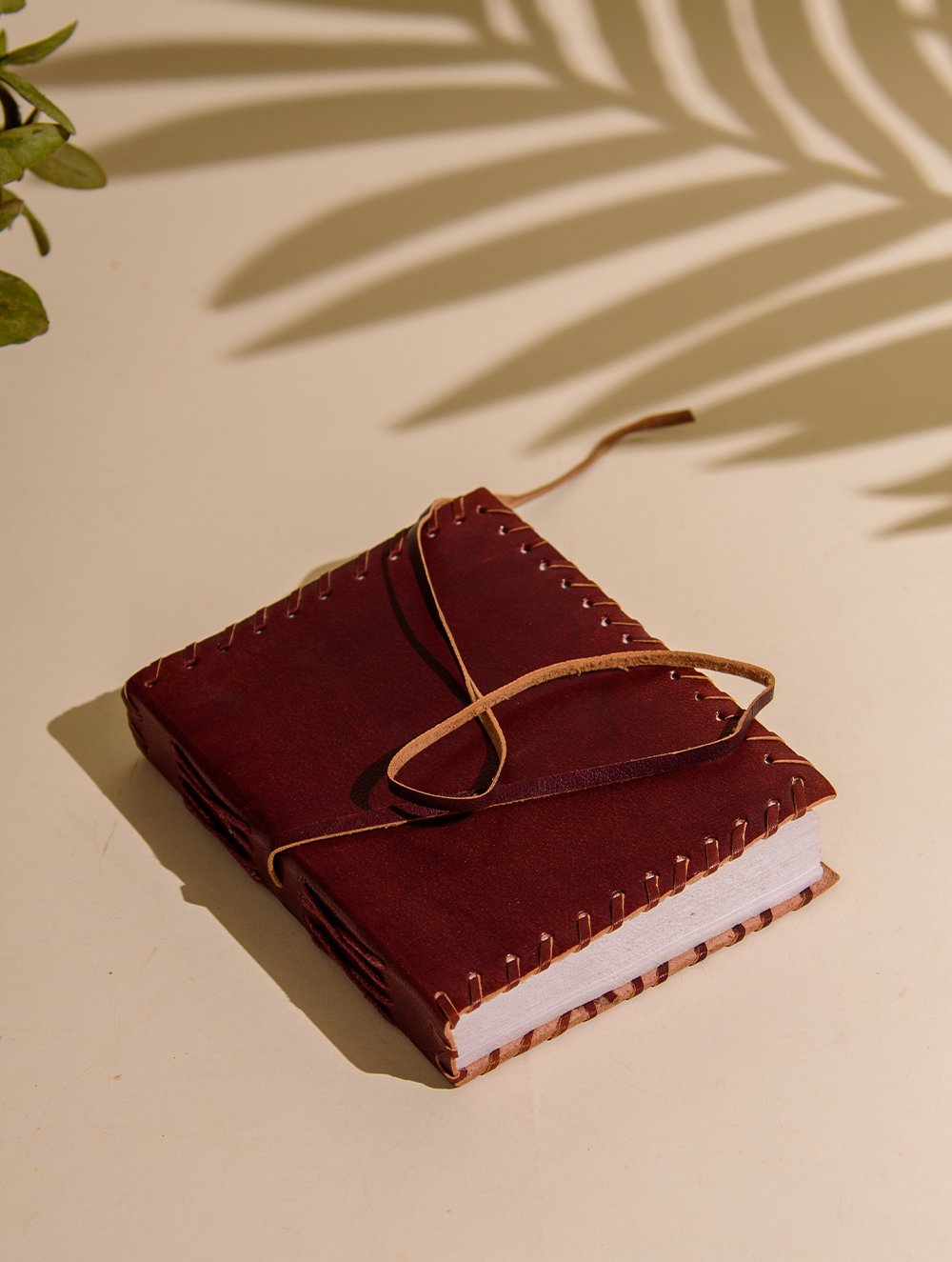 Load image into Gallery viewer, The India Craft House Jawaja Handmade Thread Leather Travel Diary