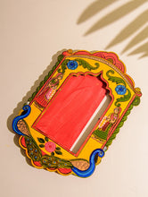 Load image into Gallery viewer, The India Craft House Rajasthani Art Painted Wood Frame (Large) - Yellow &amp; Multicoloured