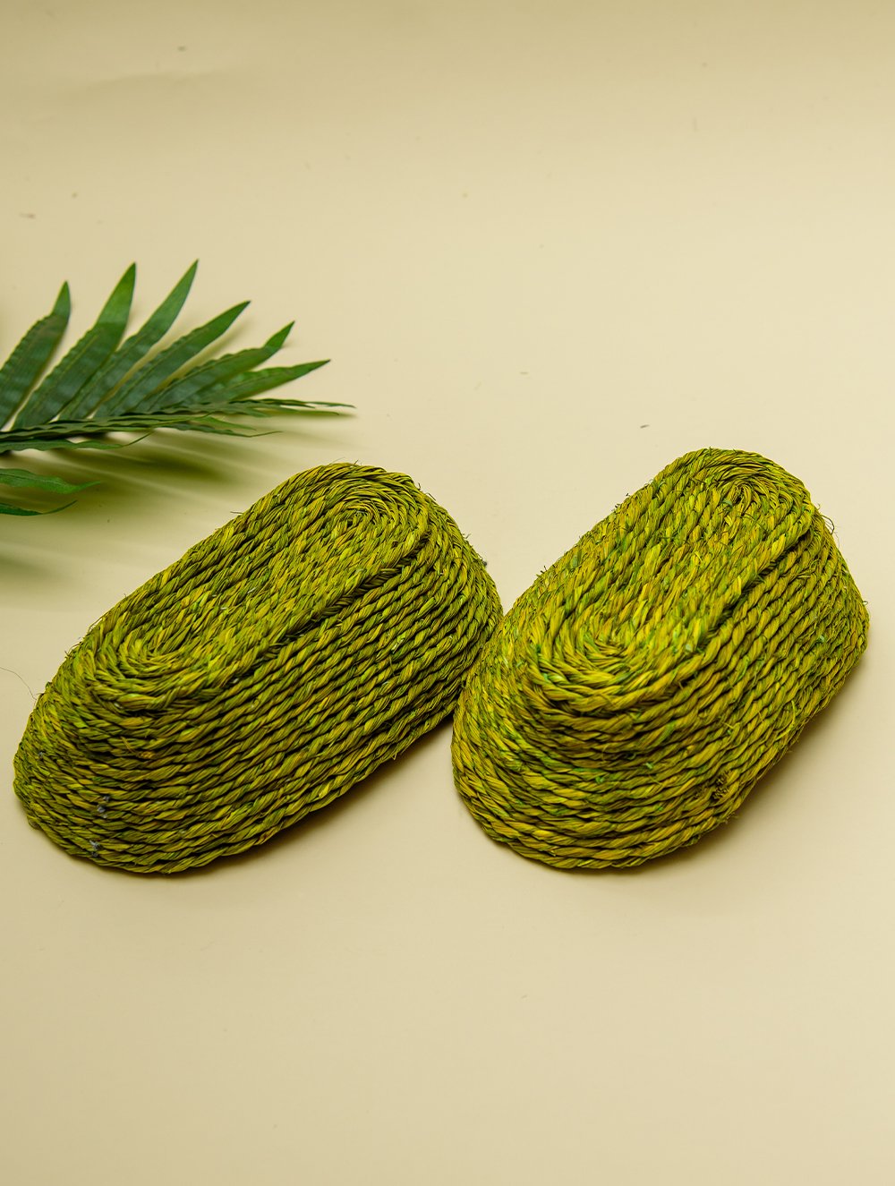 The India Craft House Sabai Grass Handcrafted Mutliutility Basket (Set of 2)