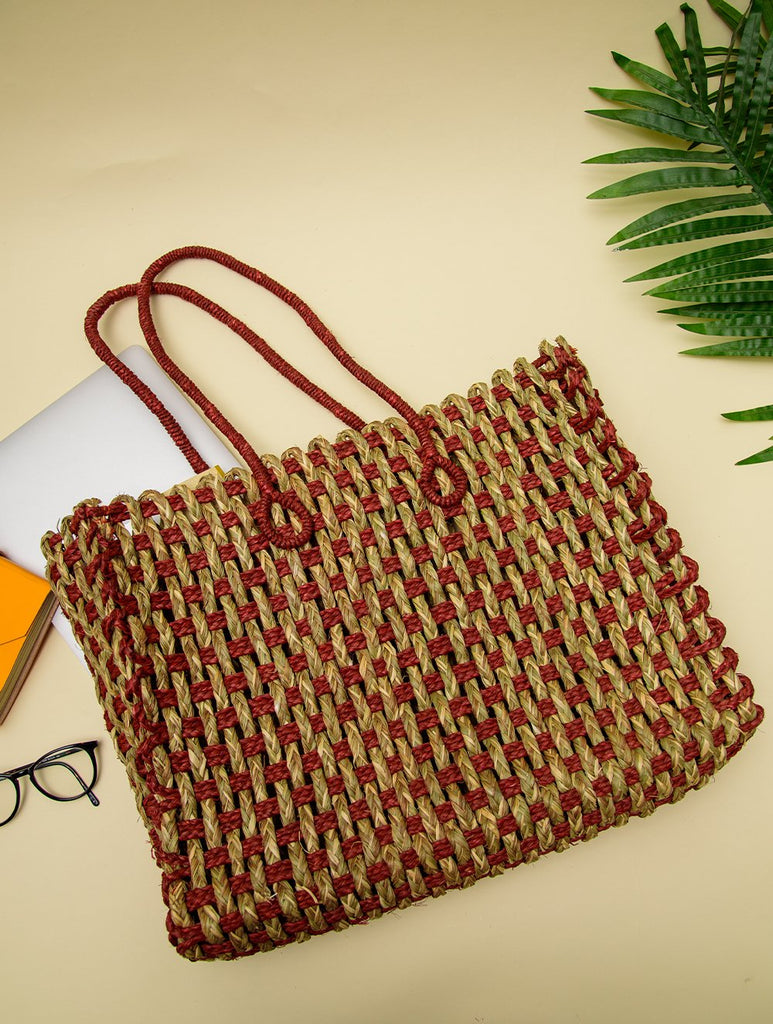 The India Craft House Sabai Grass Handmade Multiutility Laptop Bag