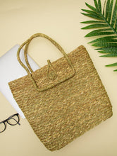 Load image into Gallery viewer, The India Craft House Sabai Grass Handmade Utility Tote Bag