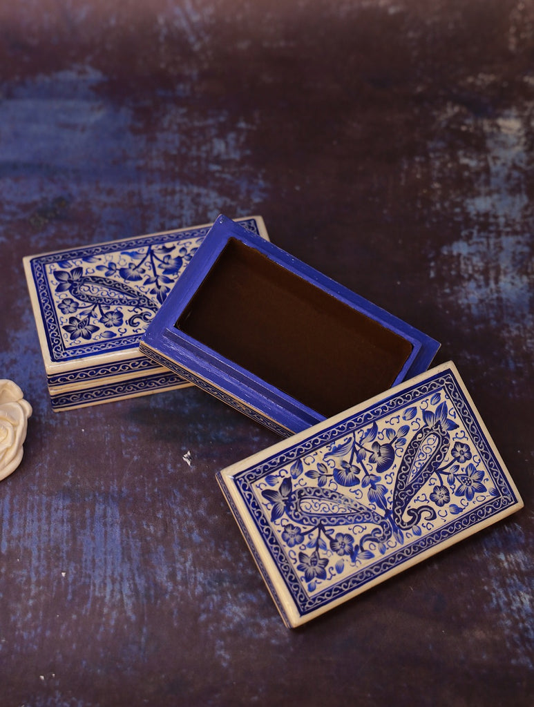 The Shahi Collection. Exclusive Kashmiri Art Utility Boxes (Set of 2) - Persian Paisley