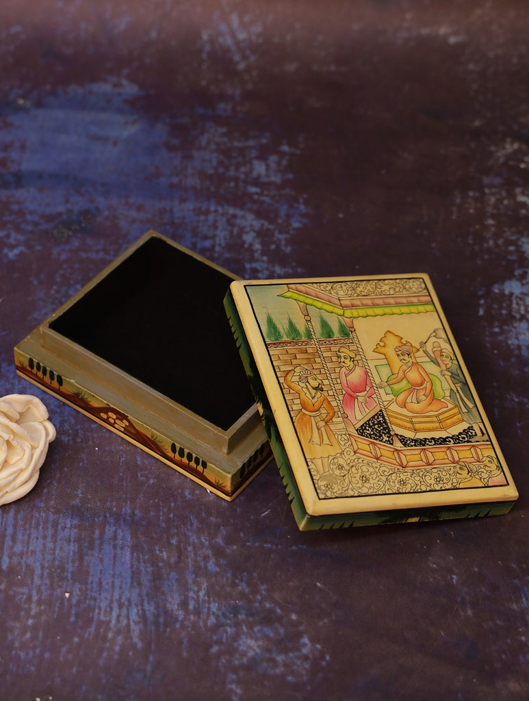 The Shahi Collection. Exclusive Mughal Art Kashmiri Art Utility Box - Durbar