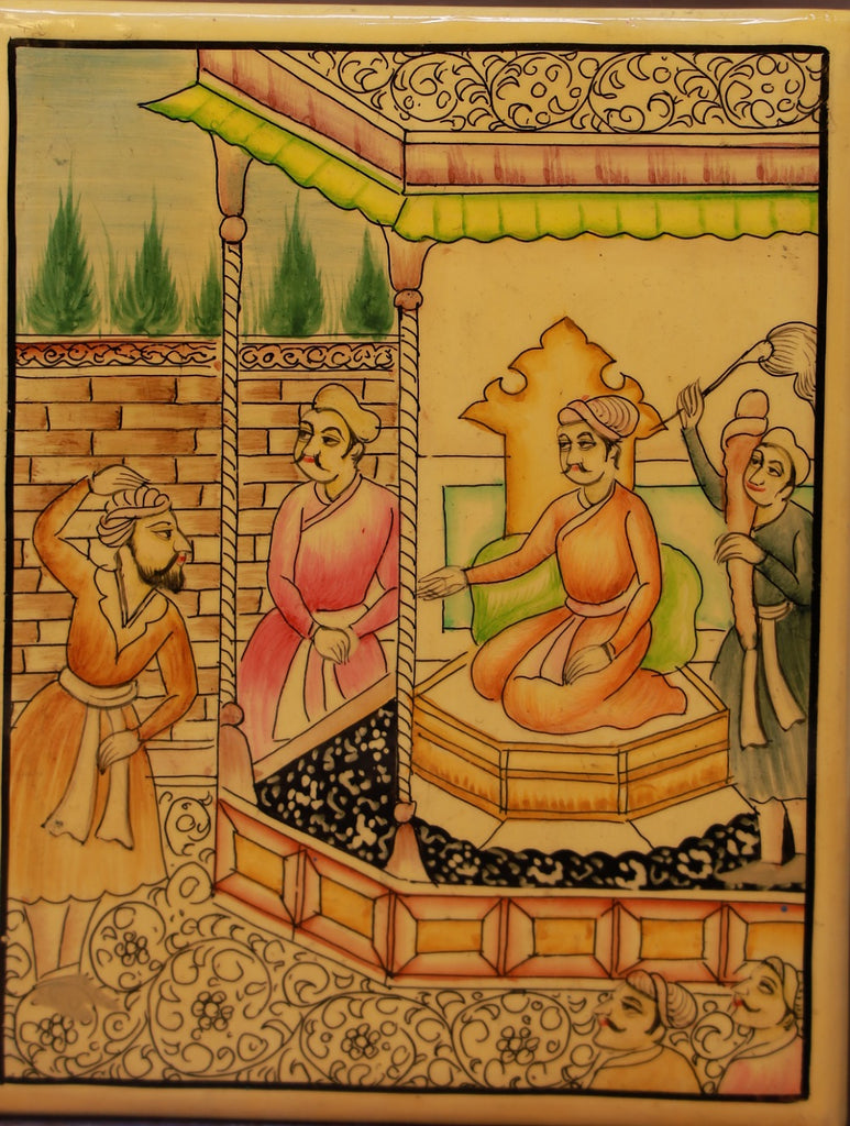 The Shahi Collection. Exclusive Mughal Art Kashmiri Art Utility Box - Durbar