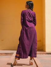 Load image into Gallery viewer, Traditional Elegance. Hand Embroidered Ilkal &amp; Zardozi Ethnic Set (Set of 2) -  Deep Purple