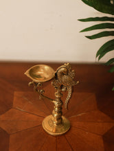 Load image into Gallery viewer, Traditional Brass Oil Lamp -The Peacock