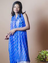Load image into Gallery viewer, Vibrant Leheriya Georgette Stole - Royal Blue