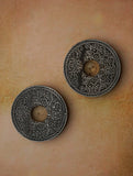Wooden Engraved Tealight Holders - (Set of 2) Mandala