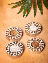 Load image into Gallery viewer, Wooden Engraved Tealight Holders (Set of 4) - Medium. Round Shaped