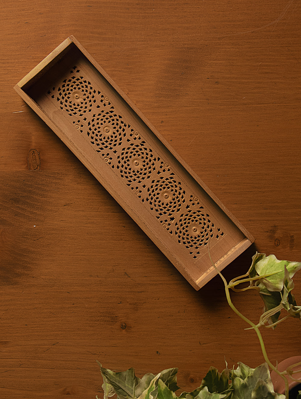 Wooden Jaali Desk Set (2 pc Set)