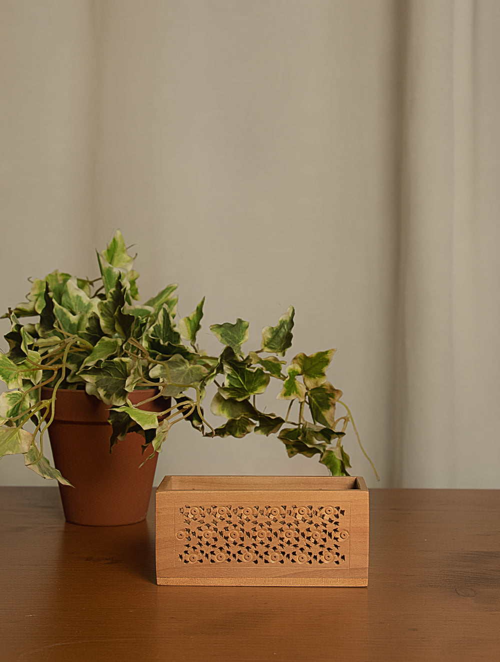 Wooden Jaali Desk Set (3 pc Set)