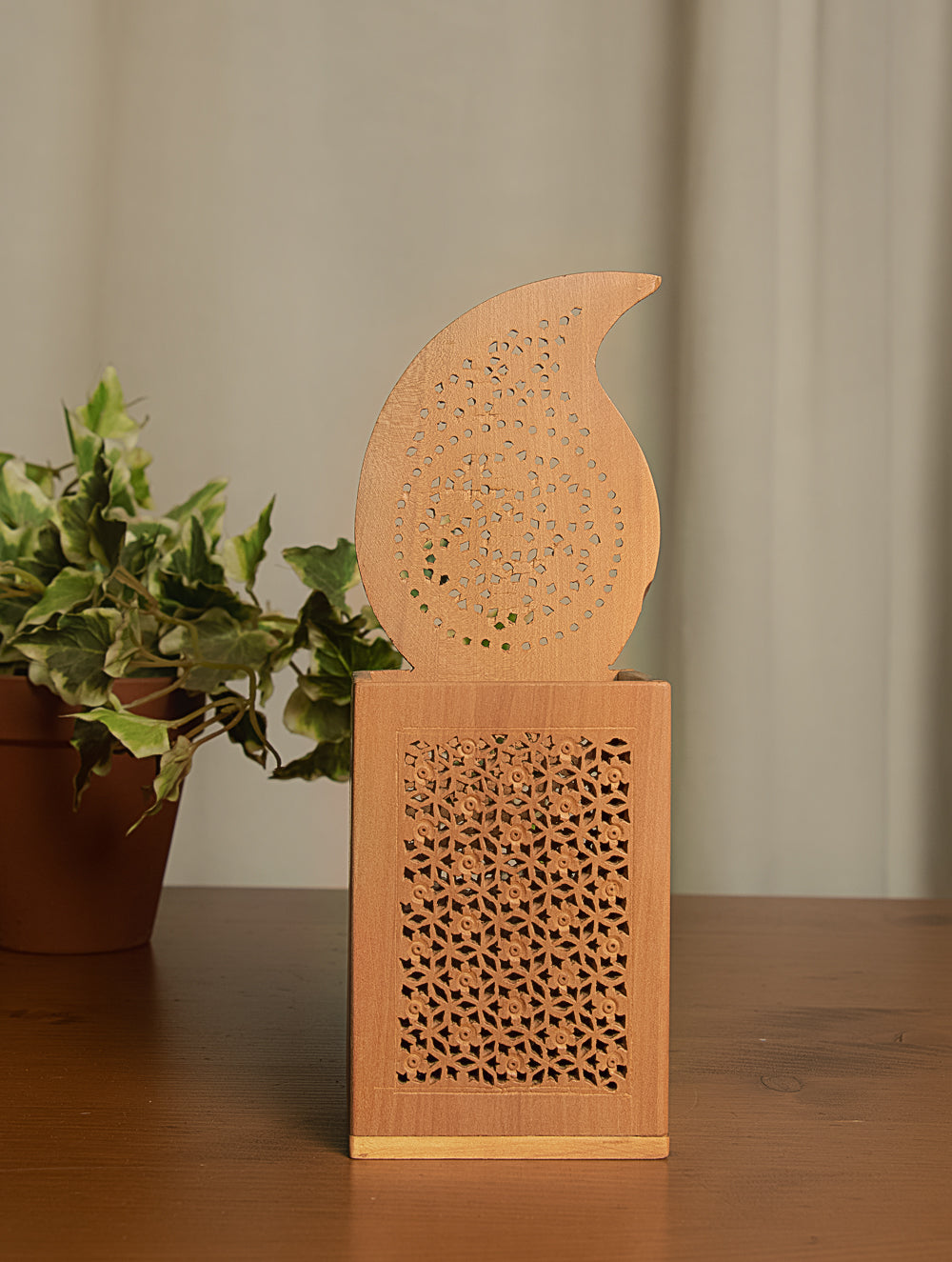 Wooden Jaali Desk Set (4 pc Set)