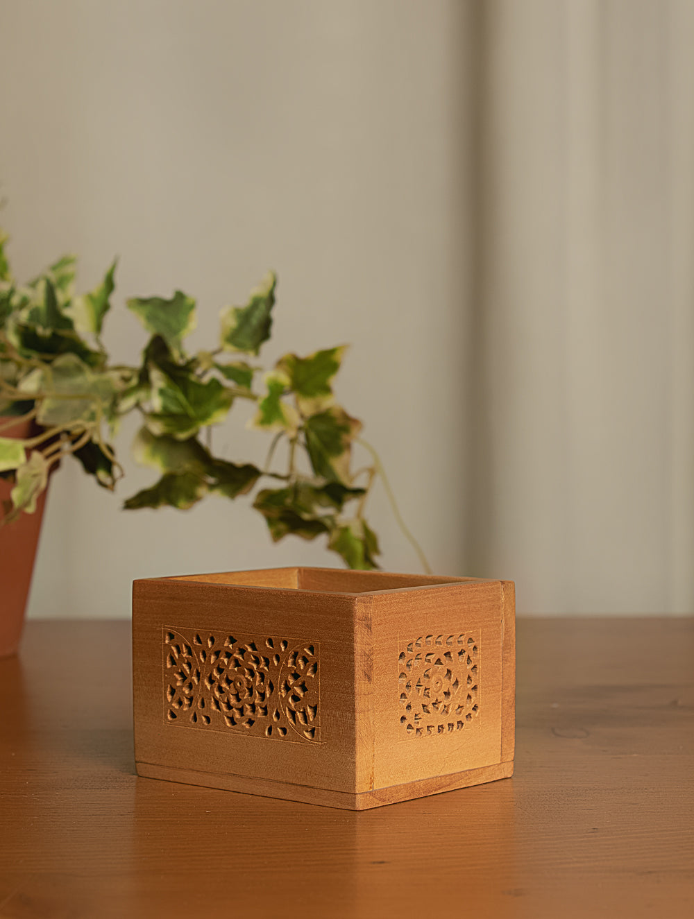 Wooden Jaali Desk Set (4 pc Set)