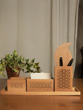 Load image into Gallery viewer, Wooden Jaali Desk Set (4 pc Set)