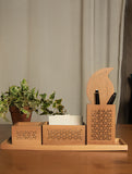 Wooden Jaali Desk Set (4 pc Set)