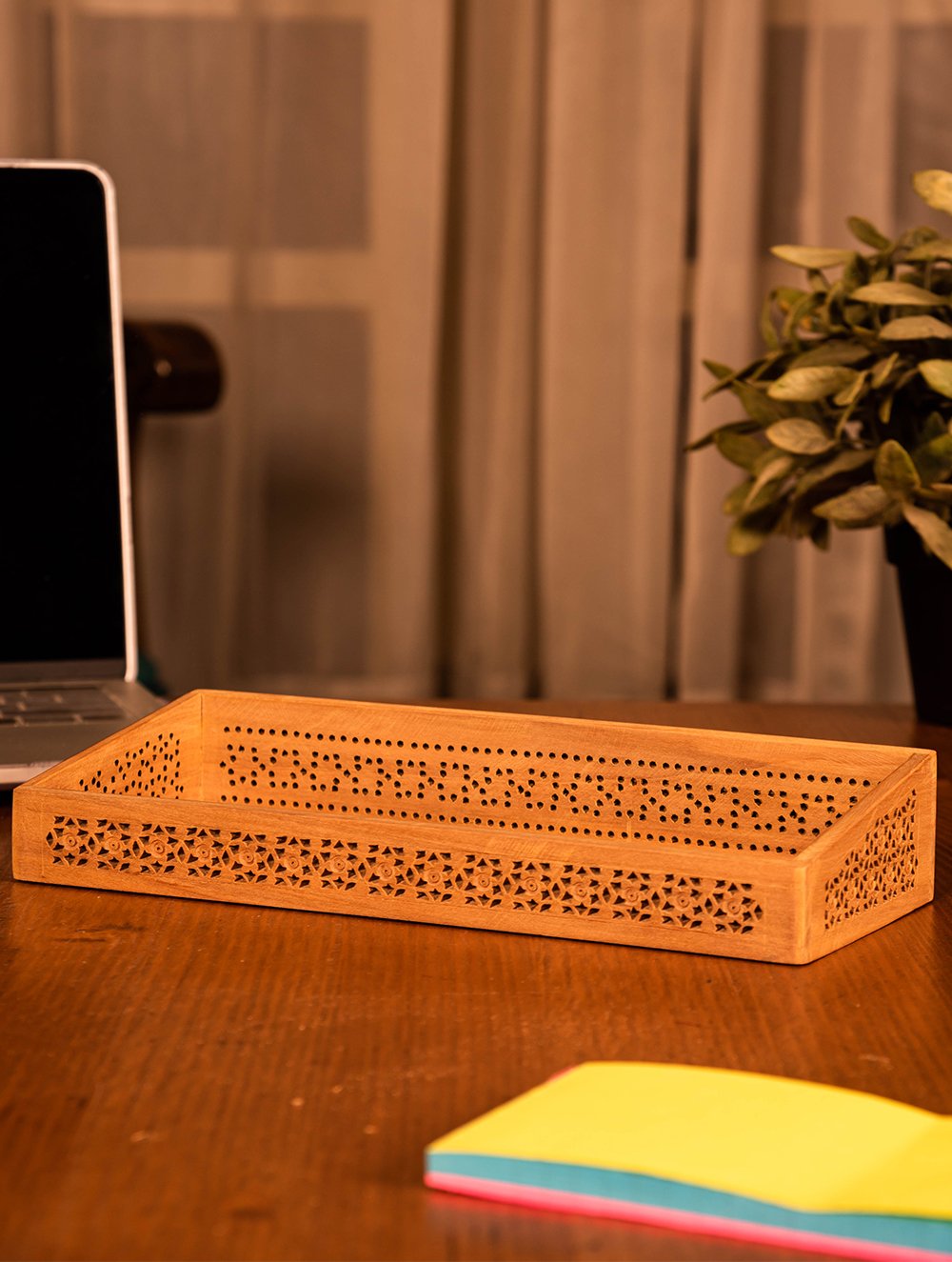Wooden Jaali DeskTray