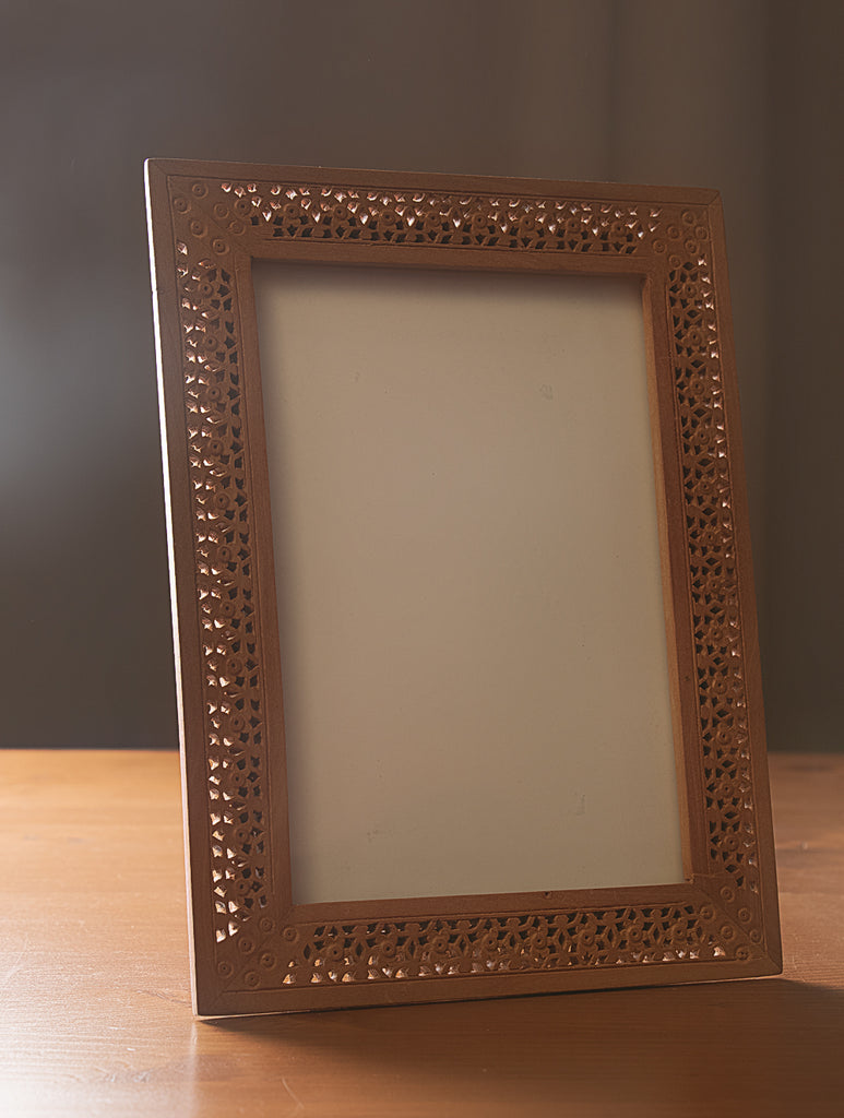 Wooden Jaali Single  Frame - Rectangular
