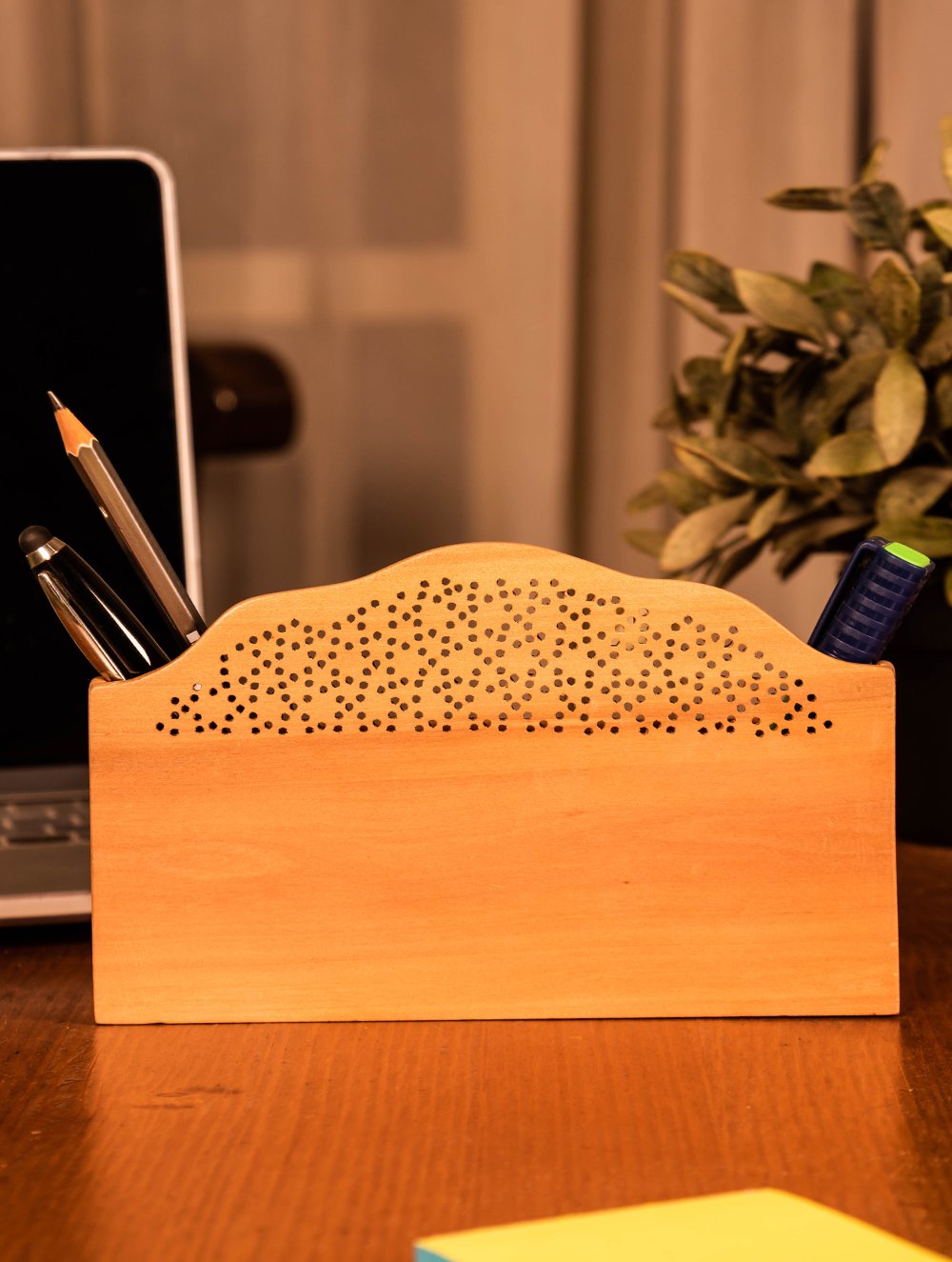 Wooden Jaali Stationery / Paper Holder