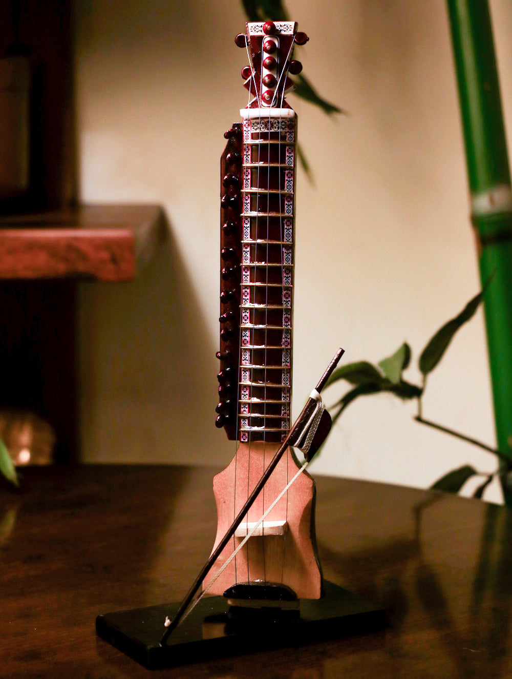 Wooden Miniature Musical Instrument Curio - Dilruba