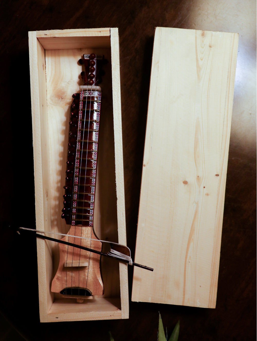 Wooden Miniature Musical Instrument Curio - Dilruba