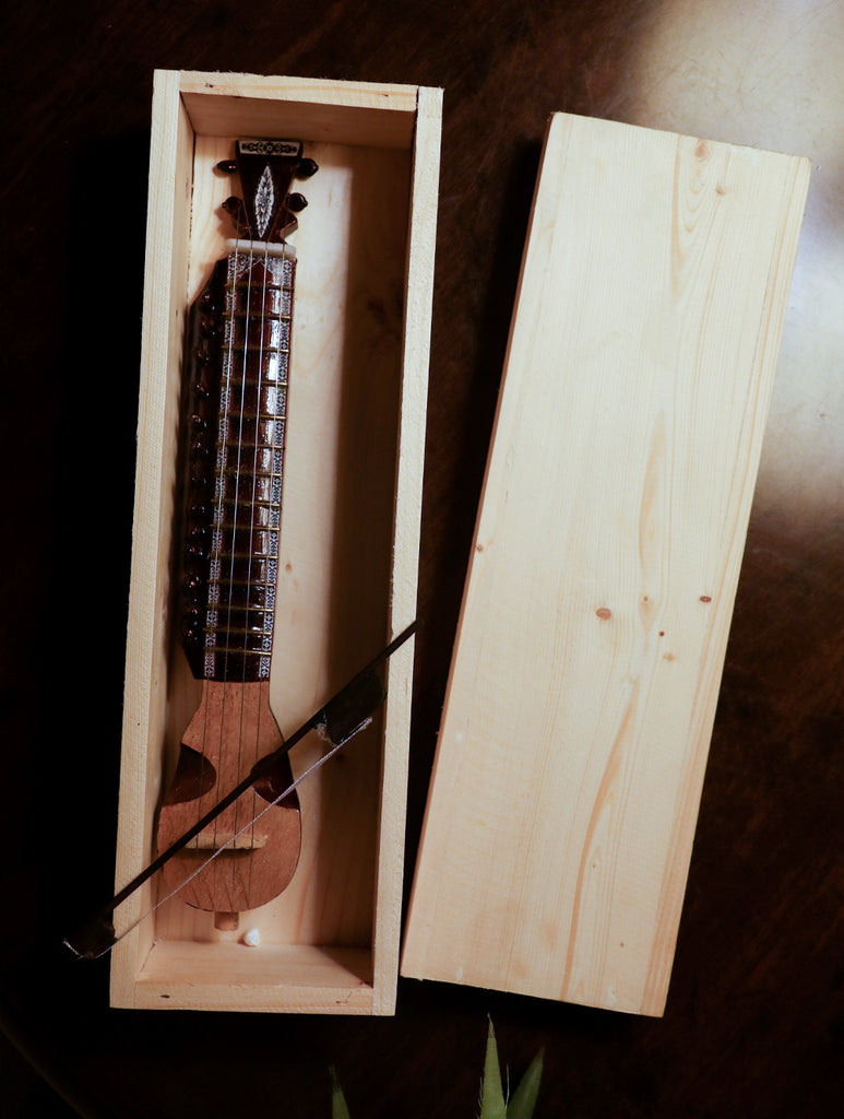 Wooden Miniature Musical Instrument Curio - Esraj