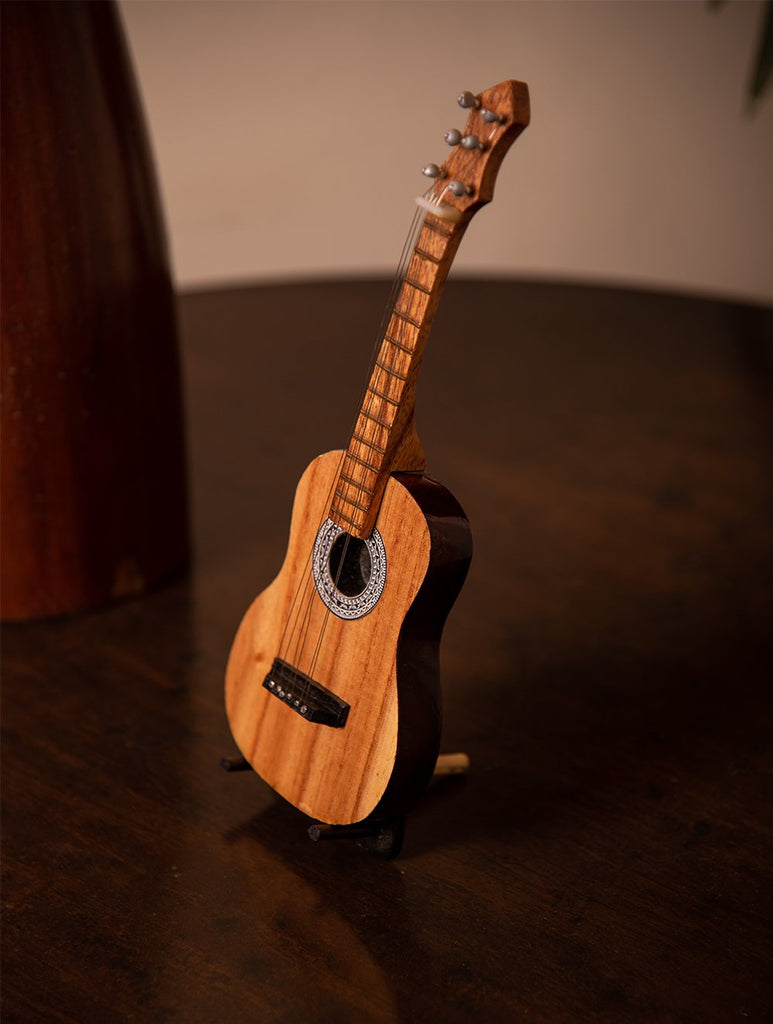 Wooden Miniature Musical Instrument Curio - Guitar