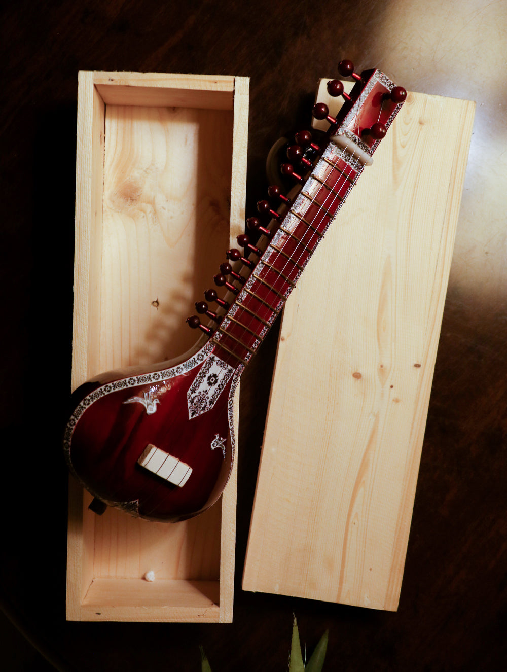 Load image into Gallery viewer, Wooden Miniature Musical Instrument Curio - Sitar