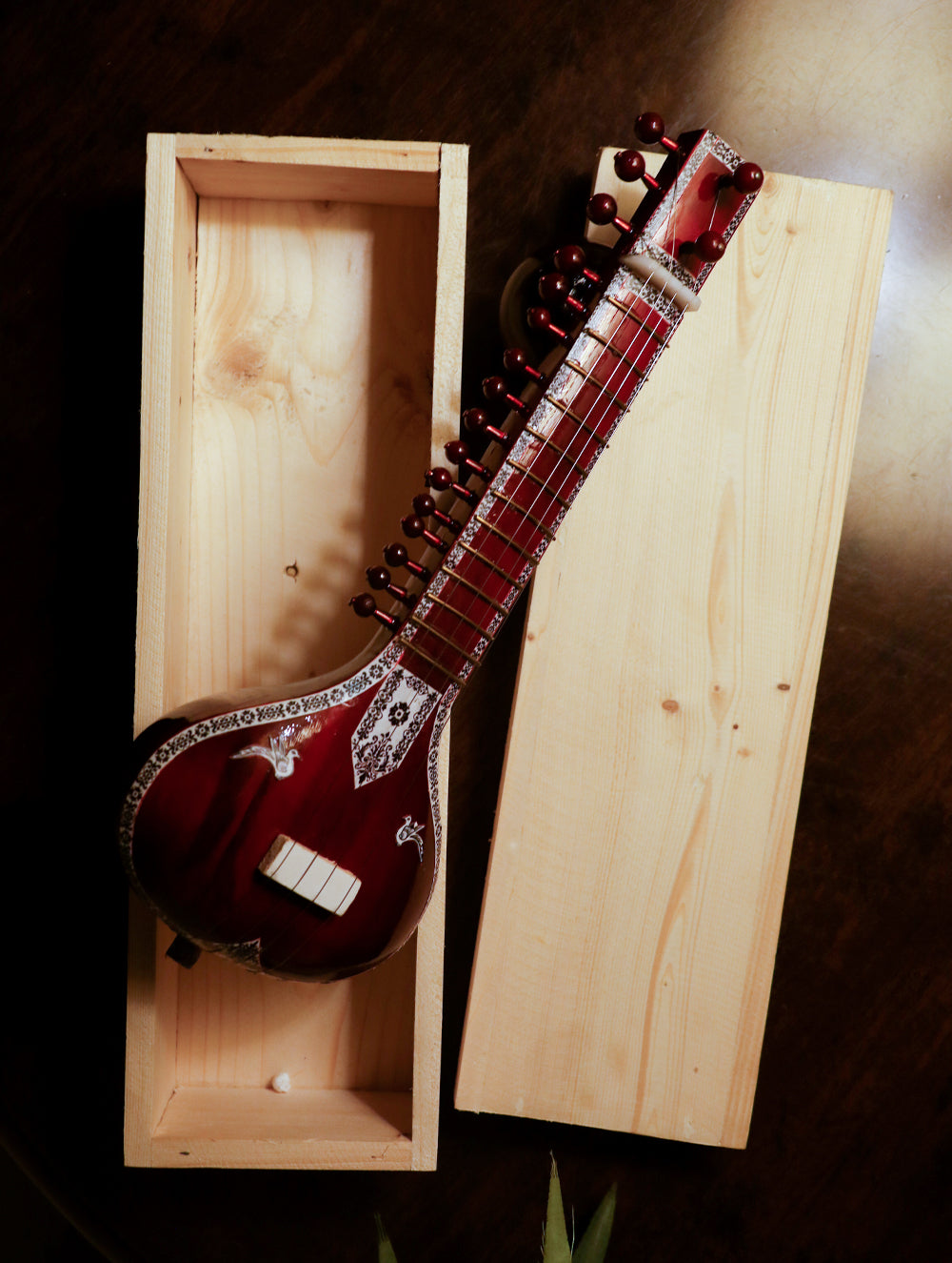 Sinetary Instruments Wooden Miniature Musical Instrument Curio - Sitar