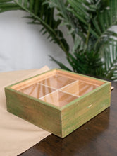 Load image into Gallery viewer, Wooden Multi-Utility Spice Box - Square (4 Sections)