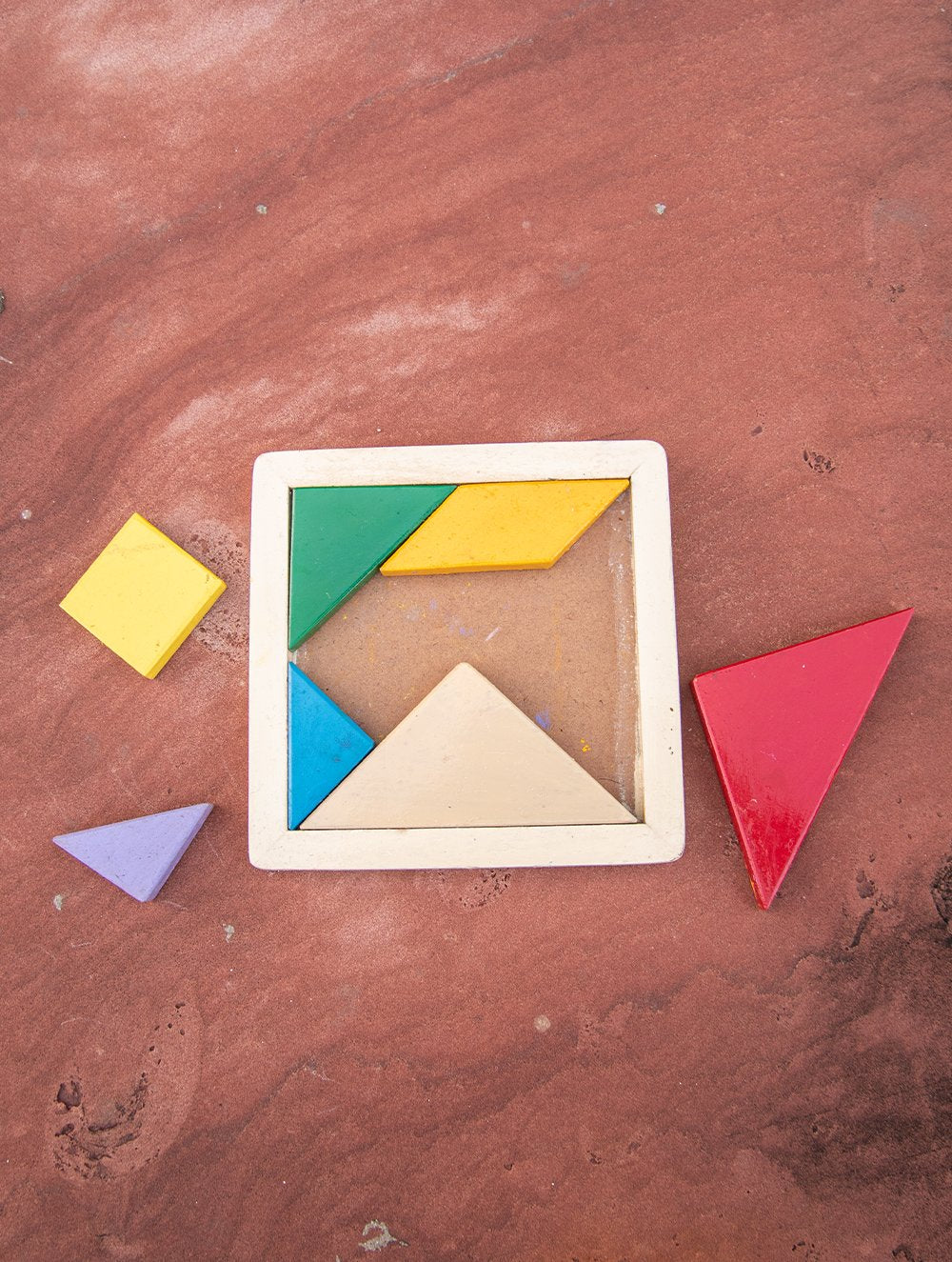 Load image into Gallery viewer, Wooden Tangram Puzzle - Multicoloured