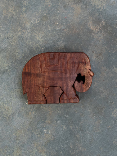 Wooden Puzzle - Elephant - The India Craft House 