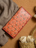 Embossed Leather Wallet (Multi-Compartment) - Red