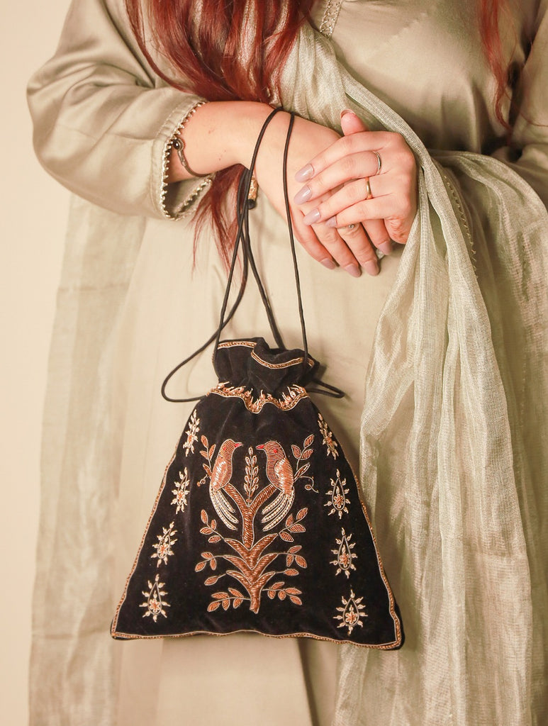 Geometric Embroidered Cotton Shoulder Bag from India - Vibrant Embroidery |  NOVICA