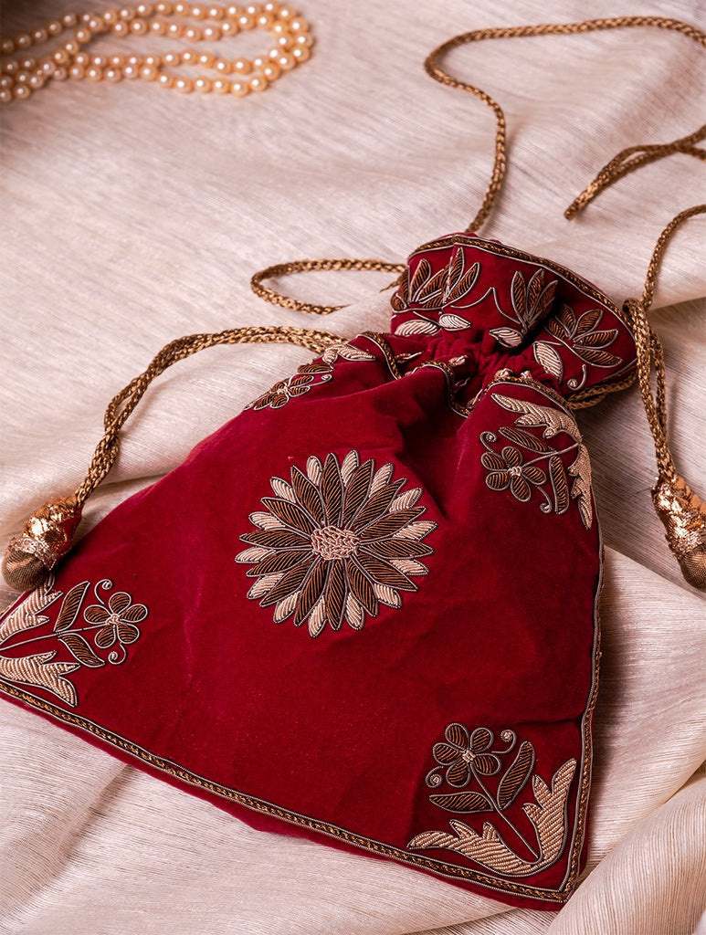 Zardozi and Resham Embroidered Evening Potli Bags