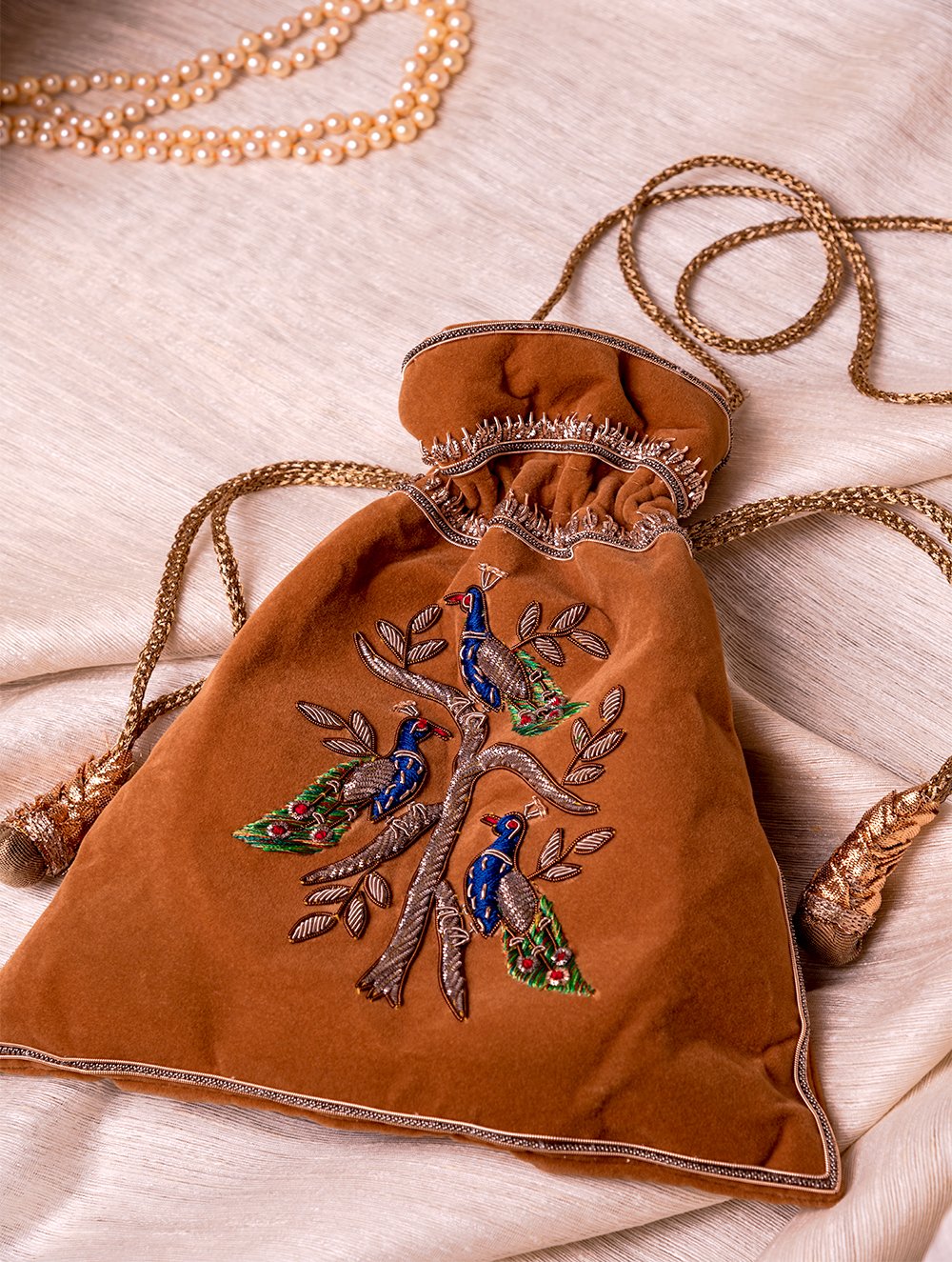 Zardozi and Resham Embroidered Evening Potli Bags