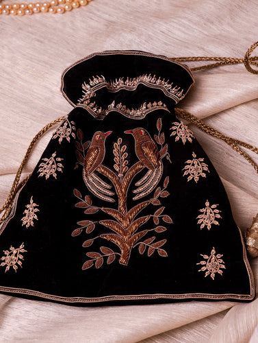 Zardozi and Resham Embroidered Evening Potli Bags